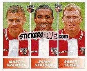 Sticker Martin Grainger / Brian Statham / Robert Taylor - Football League 96 - Panini