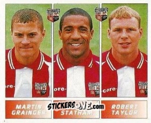Sticker Martin Grainger / Brian Statham / Robert Taylor - Football League 96 n. 352 - Panini