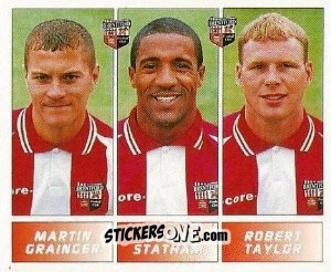 Cromo Martin Grainger / Brian Statham / Robert Taylor - Football League 96 - Panini