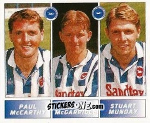 Figurina Paul McCarthy / Kevin McGarrigle / Stuart Munday - Football League 96 n. 356 - Panini
