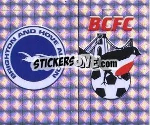 Cromo Badge (Brighton & Hove Albion - Bristol City ) - Football League 96 - Panini