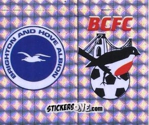 Sticker Badge (Brighton & Hove Albion - Bristol City ) - Football League 96 n. 358 - Panini