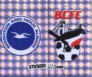 Cromo Badge (Brighton & Hove Albion - Bristol City ) - Football League 96 - Panini