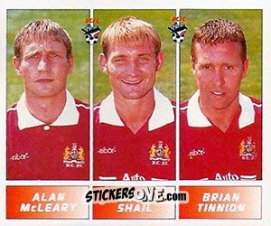 Cromo Alan McLeary / Mark Shail / Brian Tinnion - Football League 96 - Panini