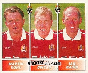 Cromo Martin Kuhl / Gary Owers / Ian Baird - Football League 96 n. 362 - Panini