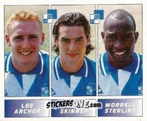 Sticker Lee Archer / Justin Skinner / Worrell Sterling - Football League 96 n. 366 - Panini