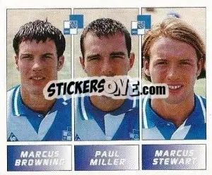 Sticker Marcus Browning / Paul Miller / Marcus Stewart - Football League 96 - Panini