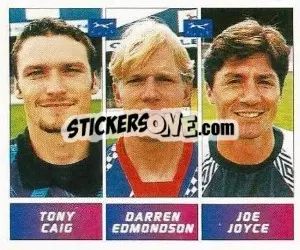 Cromo Tony Caig / Darren Edmondson / Joe Joyce - Football League 96 - Panini