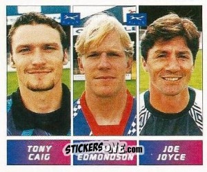 Cromo Tony Caig / Darren Edmondson / Joe Joyce - Football League 96 - Panini