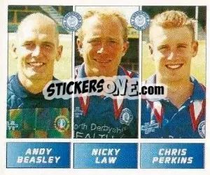 Figurina Andy Beasley / Nicky Law / Chris Perkins - Football League 96 - Panini