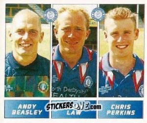 Sticker Andy Beasley / Nicky Law / Chris Perkins - Football League 96 n. 378 - Panini