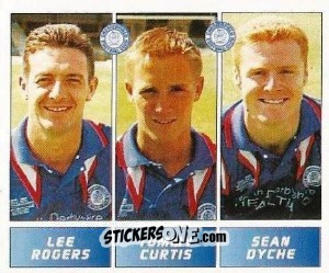 Figurina Lee Rogers / Tommy Curtis / Sean Dyche - Football League 96 n. 379 - Panini