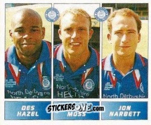 Cromo Des Hazel / David Moss / Jon Narbett - Football League 96 - Panini