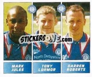 Sticker Mark Jules / Tony Lormor / Darren Roberts - Football League 96 - Panini