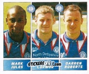 Cromo Mark Jules / Tony Lormor / Darren Roberts - Football League 96 n. 381 - Panini