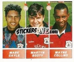 Figurina Mark Gayle / Martyn Booty / Wayne Collins - Football League 96 - Panini