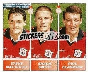 Sticker Steve Macauley / Shaun Smith / Phil Clarkson - Football League 96 - Panini