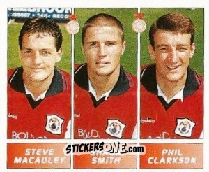 Sticker Steve Macauley / Shaun Smith / Phil Clarkson - Football League 96 n. 383 - Panini
