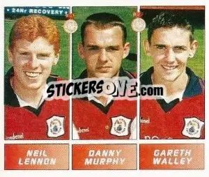 Sticker Neil Lennon / Danny Murphy / Gareth Whalley - Football League 96 - Panini