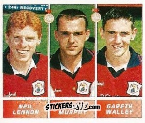 Sticker Neil Lennon / Danny Murphy / Gareth Whalley - Football League 96 n. 384 - Panini