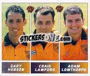 Sticker Gary Hobson / Craig Lawford / Adam Lowthorpe - Football League 96 - Panini