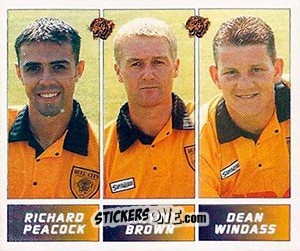Sticker Richard Peacock / Linton Brown / Dean Windass - Football League 96 n. 390 - Panini