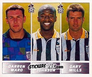 Sticker Darren Ward / Michael Johnson / Gary Mills - Football League 96 n. 391 - Panini