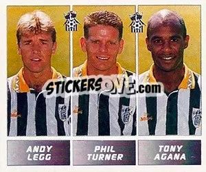 Sticker Andy Legg / Phil Turner / Tony Agana - Football League 96 - Panini