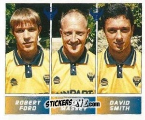 Cromo Robert Ford / Stuart Massey / David Smith - Football League 96 - Panini