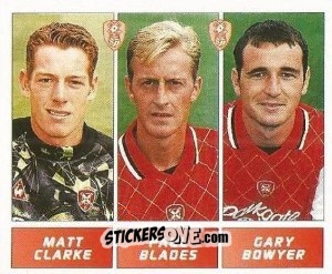 Cromo Matt Clarke / Paul Blades / Gary Bowyer - Football League 96 n. 405 - Panini