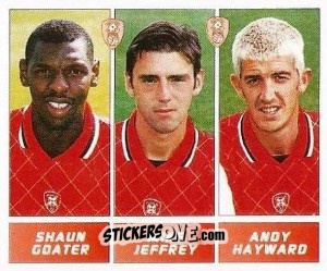 Sticker Shaun Goater / Mike Jeffrey / Andy Hayward - Football League 96 n. 408 - Panini