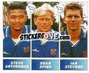 Cromo Steve Anthrobus / Dean Spink / Ian Stevens - Football League 96 n. 413 - Panini