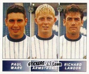 Cromo Paul Ware / Alun Armstrong / Richard Landon - Football League 96 - Panini