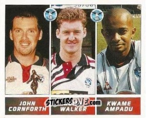 Sticker John Cornforth / Keith Walker / Kwame Ampadu - Football League 96 - Panini