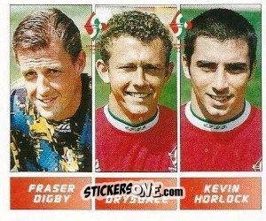 Sticker Fraser Digby / Jason Drysdale / Kevin Horlock - Football League 96 n. 423 - Panini