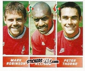 Sticker Mark Robinson / Wayne Allison / Peter Thorne - Football League 96 n. 426 - Panini