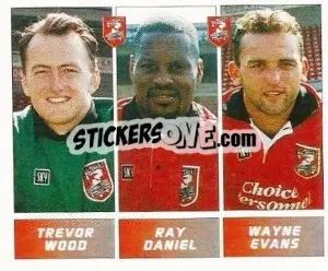 Sticker Trevor Wood / Ray Daniel / Wayne Evans - Football League 96 - Panini