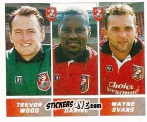 Sticker Trevor Wood / Ray Daniel / Wayne Evans - Football League 96 n. 427 - Panini