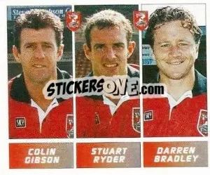 Sticker Colin Gibson / Stuart Ryder / Darren Bradley - Football League 96 - Panini
