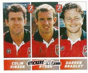 Sticker Colin Gibson / Stuart Ryder / Darren Bradley - Football League 96 n. 428 - Panini