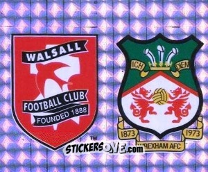 Sticker Badge (Walsall - Wrexham ) - Football League 96 - Panini