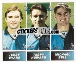 Sticker Terry Evans / Terry Howard / Michael Bell - Football League 96 - Panini