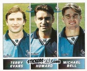 Figurina Terry Evans / Terry Howard / Michael Bell - Football League 96 - Panini