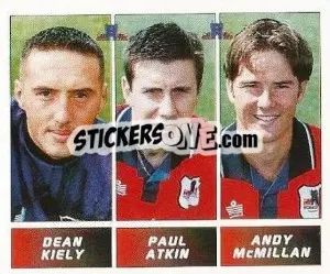 Cromo Dean Kiely / Paul Atkin / Andy McMillan - Football League 96 - Panini