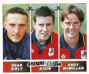 Sticker Dean Kiely / Paul Atkin / Andy McMillan - Football League 96 n. 441 - Panini