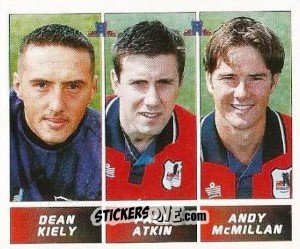 Sticker Dean Kiely / Paul Atkin / Andy McMillan - Football League 96 - Panini