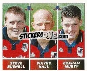 Cromo Steve Bushell / Wayne Hall / Graham Murty - Football League 96 - Panini