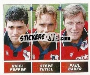 Cromo Nigel Pepper / Steve Tutill / Paul Baker - Football League 96 - Panini