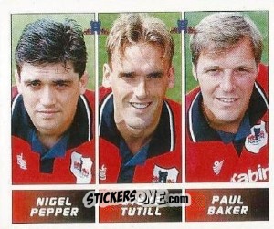 Cromo Nigel Pepper / Steve Tutill / Paul Baker - Football League 96 - Panini