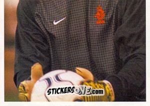 Sticker Edwin van der Sar in game - Oranje Kampioen! n. 4 - Panini